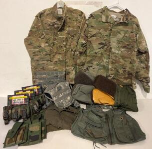 Military Clothing & Accessories Including Shirts, Pouches, Vests, Gloves & More