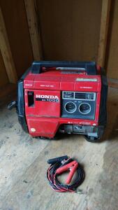 (OFFSITE) Honda EX1000 Portable Gasoline Generator 1000W 120V AC/12V DC, Oil Alert, Japan, Cables Incl
