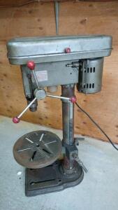 ( Offsite ) Vintage Floor Drill Press, 1/2 HP, 12" Swing, 4-Speed, Lamp, Heavy-Duty Cast Iron