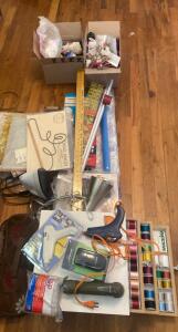 ( Offsite ) Sewing Lot - Threads / Glue Guns / Light / Cutting Mats and so Much More