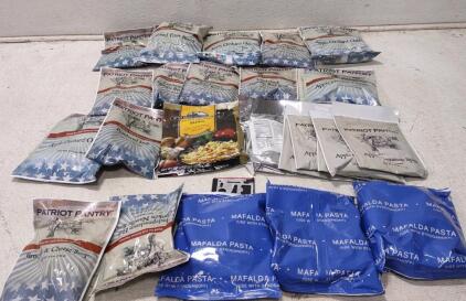 (20) Assorted Patriot Pantry Ready To Cook Meals. Liberty Wallet Multi Tool.