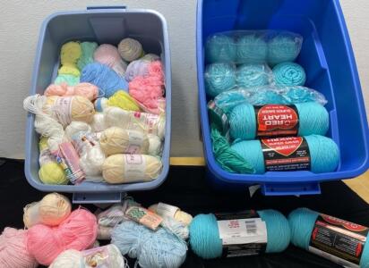 (2) Full Tubs of Yarn