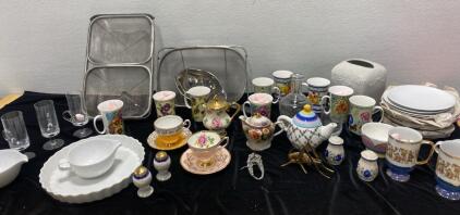 Bone China Tea Cups / (9) Bone China Cups / Too Many Treasures To List