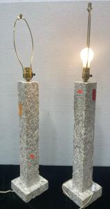 (2) Marble Working Lamps 37&rdquo; Tall