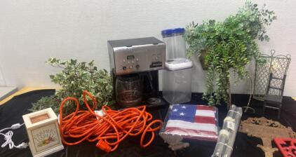 Cuisinart Coffee Maker ( Powers On ) - New Flag and Flag Pole - Extension Cord and More