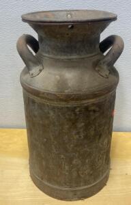 Vintage Galvanized Metal Milk Can 19&rdquo; Tall