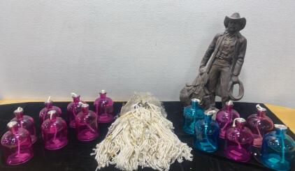 Ceramic Cowboy 22&rdquo; Tall / Jars for Candles (13)