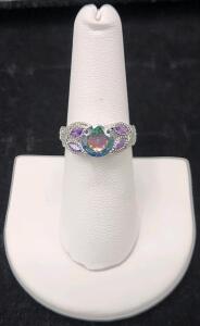 (1) Size 8 Mystic Rainbow Topaz Ring