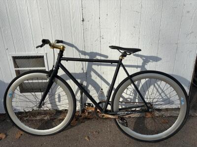 AeroFix Fixed Gear Bicycle, Black, 26" Wheels, Deep V Rims