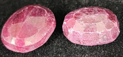 (2) Enhanced Madagascar Faceted Ruby Gemstones