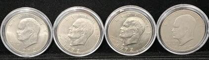 (4) 1972-D Eisenhower One Dollar Coin