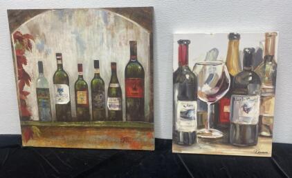Art Decor ( Wine Bottles 23.5x23.5 - Wine Glasses 16x20 )