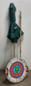 Flybar Snow Glider ( Area 51 ) - Powerstrip - Forest Green Outdoor Umbrella