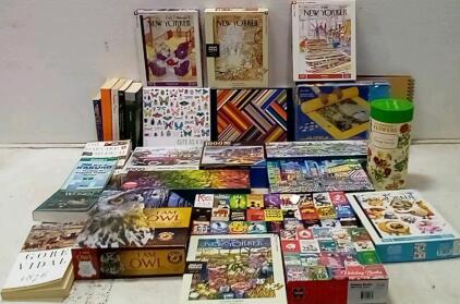 Puzzles, Puzzles, & More Puzzles. + Books.