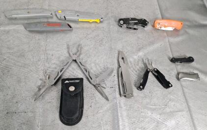(3) Multi Tools, (2) Pocket Knives & (5) Utility Knives