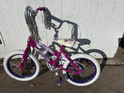Huffy Disney Princess Children's Bicycle, 12" Wheels, Purple, Steel Frame
