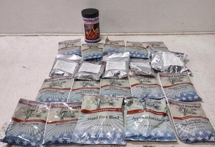 (20) Assorted Patriot Pantry Ready To Cook Meals. Liberty Seed Vault. (5640 Assorted Seeds.)