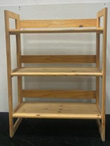 Folding Wooden Shelving Unit 28x37x12