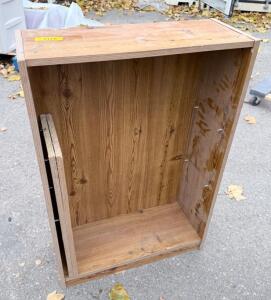 Wooden Cabinet Frame, Open Frame, Natural Wood, Serial 3176