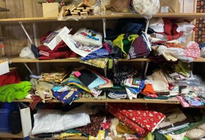 ( Offsite ) Items on Shelves - Fabric- Crafting Items and Hidden Treasures
