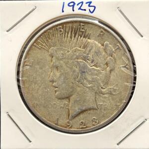 1923 Peace Dollar Coin, US Mint, Silver Composition