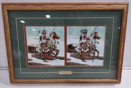 27"x 19" Framed Set of the Companion Prints "Guardian Spirits" by the American Artist Bev Doolittle