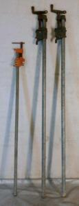 (3) Pipe Clamps, (2) 48" & (1) 39"