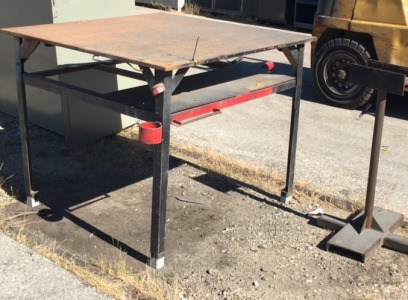 Steel Work Table 48”x48”x40” W/ Stand