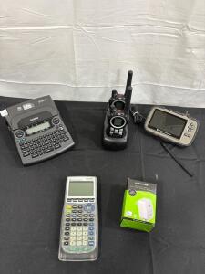 Brother P-Touch Label Maker, Motorola Talkabout Walkie-Talkies, Stealth Cam Digital Player/Viewer, Texas Instruments TI-83 Plus Calculator, And More