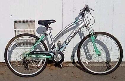 26" Northwoods Pomona. Silver & Green. 6 Speed. Needs New Brakes & Chain. Tires Need Air.