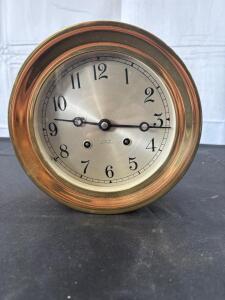 Brass Chelsea Ship's Bell clock. <br/>