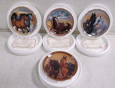 (4) Collection of Susie Morton's "On the Range" Limited Edition Collector Plates Produced by the Danbury Mint