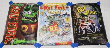 (3) Rat Fink Comix 8" x 12" Cover Posters