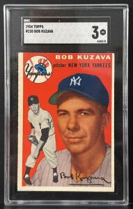 1954 Topps Bob Kuzava Baseball Card #230, New York Yankees, SGC Grade 3