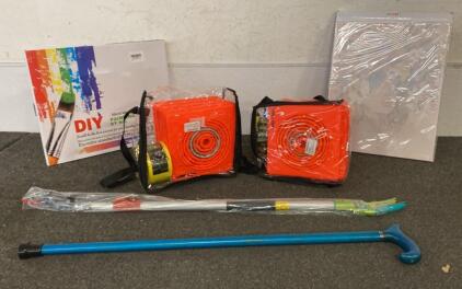 (2) Paint by Number Canvas- (2) Safty Smart Car Kits - Cane - Garden Pole with Clipper