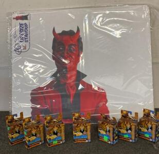 This Lifesize- Stand Up - Comes with Lucifer and (7) Bumblebee Transformers