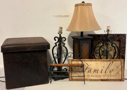 Home Decor &mdash; Lamps, Wall Decor & Storage Stool