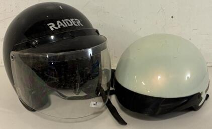 Raider A-611 Open Face DOT Helmet Black Medium & Harley Midway 98028-06V/000S Pearl White Small
