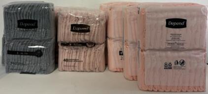 Depend Adult Underwear &mdash; (96) Count Women&rsquo;s XL, (80) Count Women&rsquo;s S & (68) Count Men&rsquo;s XL