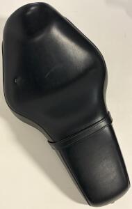 Black Two-Up Leather Motorcycle Seat