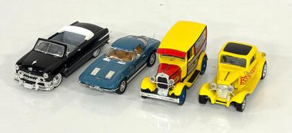Collection Of Vintage-Style Diecast Model Cars, Likely 1:32 Or Similar Scale