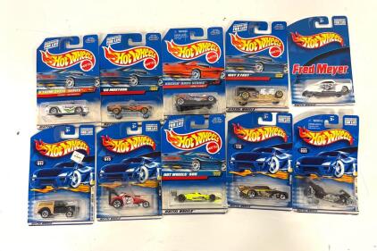 Collection Of 10 Vintage Die-Cast Metal Toy Vehicles From Mattel