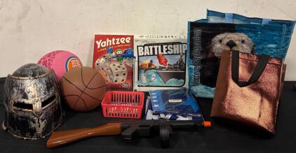 Kids Lot Including Battleship, Yahtzee, Toy Gun, Toy Balls and More!