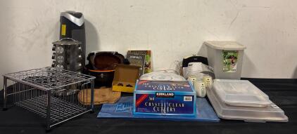 Kitchen Lot Including Spinning Spice Rack, IRobot Roomba, GermGuardian True HEPA Air Purifier (Model AC4825E) and More.