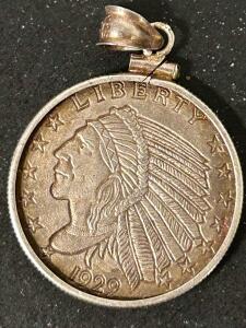 Minted Pendant 1929 Liberty Silver Coin