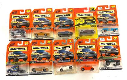 Collection Of Vintage Matchbox Die-Cast Toy Cars Including Dodge Vioer GTS Coupe And Chrylser Atlantic