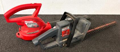 Homelite 150 MPH 2-Speed Electric Leaf Blower & Craftsman 16" Hedge Trimmer (Both Tested and Work)