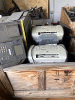 Box Crate of Computer Monitors and Various Commercial Electronics