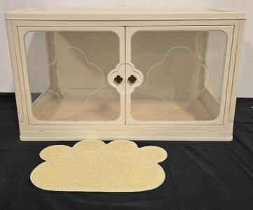 Meexpaws Cat Liter Box Storage Cube- Collapsible With Side Opening And Magnetic Front Door