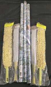(3) Rolls Of Sunshine Window Film, (4) Microfiber Dusters In Two Styles